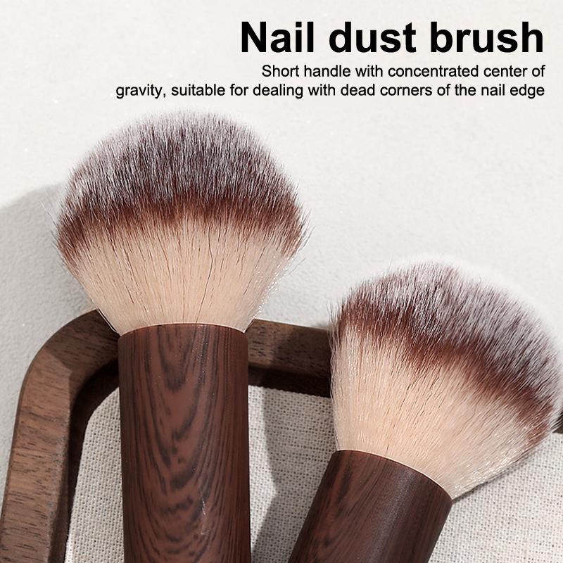 Soft Bristle Nail Dust Cleaning Brush Wooden Handle Nail Dust Powder Remover Brushes Soft Bristle Nail Salon Cleaning Accessory