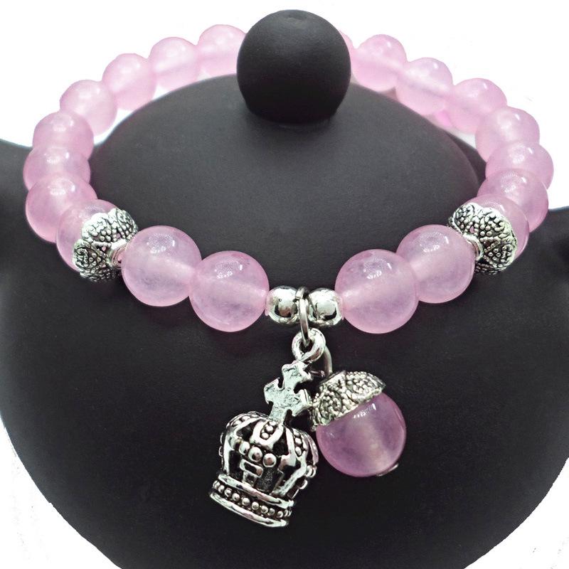 Armband mit Kristall-Katzenaugenperlen im Ethno-Stil für Damen