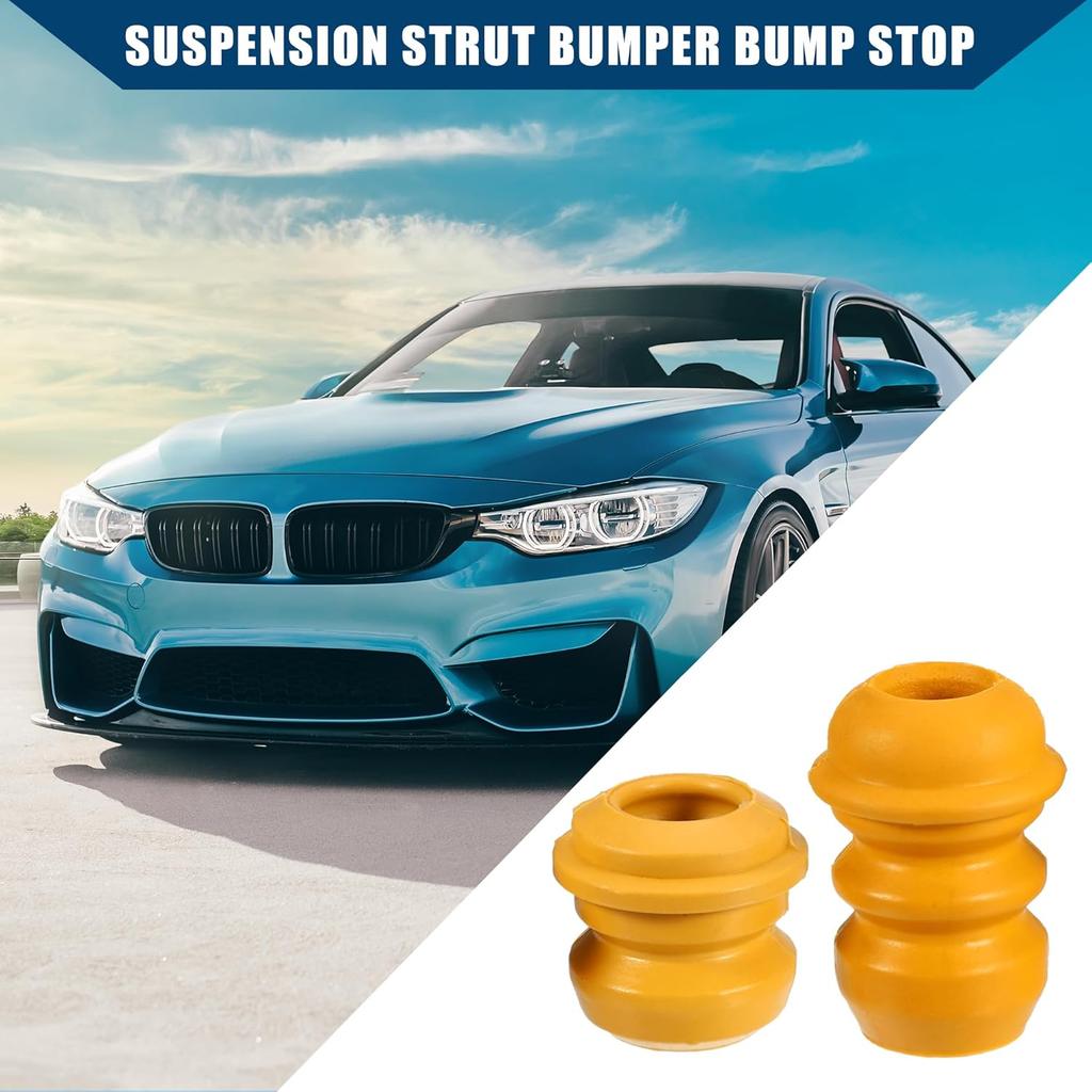 N°99634330102/98633330101 Butée de Choc pour Jambe de Suspension pour Porsche 996 1999-2005 / Butée Intérieure de Suspension / Caoutchouc Durable / 1 Jeu Jaune