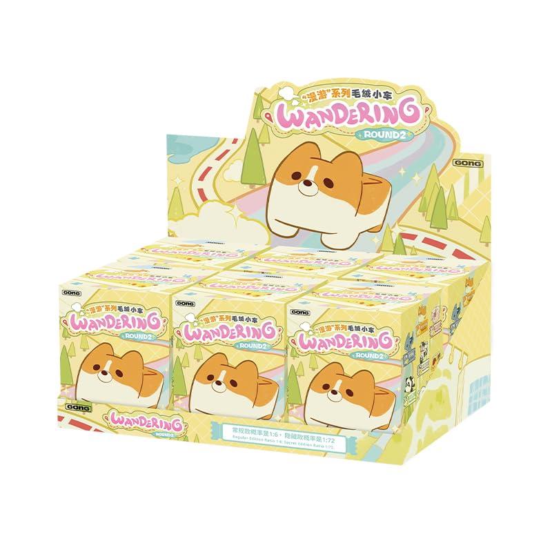 POP MART GONG Original Roamimg Series Plush Toy Car Round 2 Box of Pop Mart Gachapon Blind Box Figure Plastic Model Premium Toy PVC Soft Vinyl