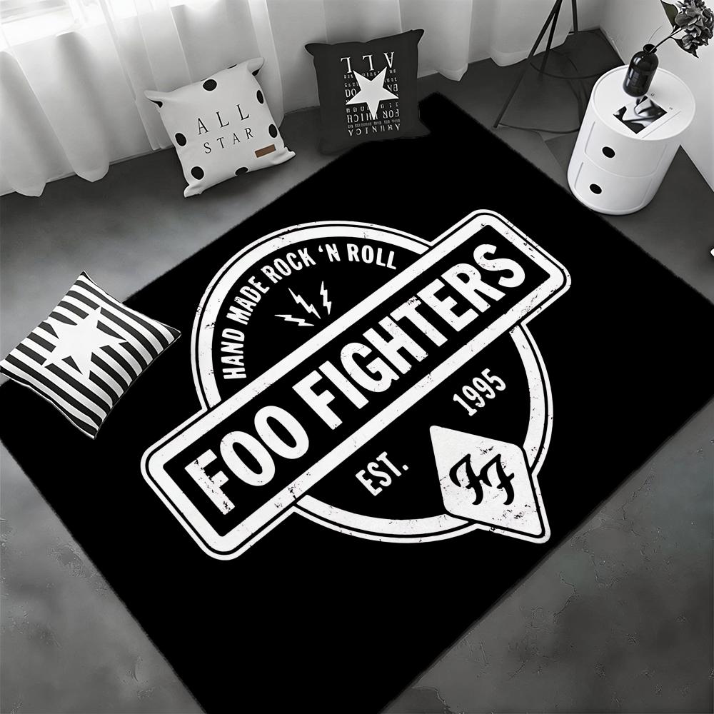 Rock Band F-Foo Fighterss Floor Mat Soft Thickened Flannel Door Mat Non-Slip Living Room Rug Home Decor