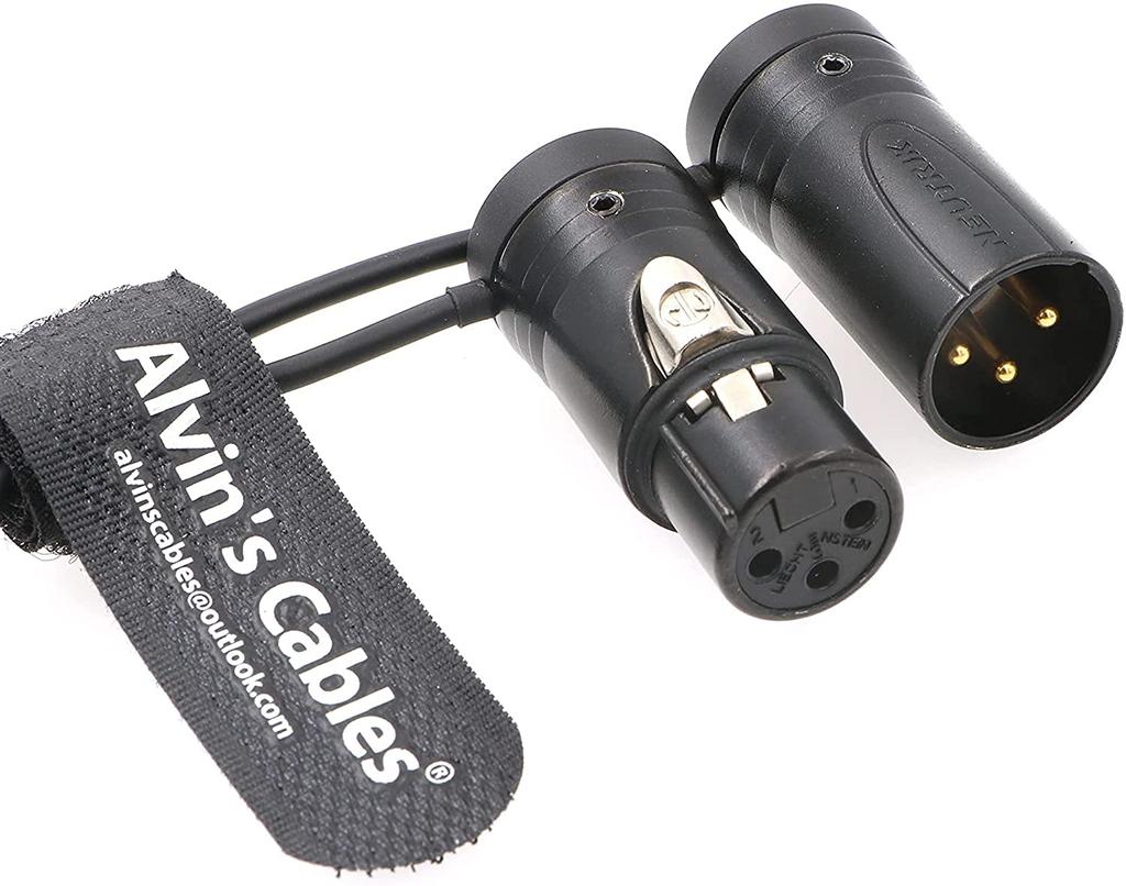 Low-Profile 3-Pin XLR Male-Female Cable, Original Connector, Balanced Microphone Audio Cord, Sommer SOD-14, Alvin's Cable