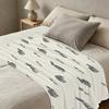 Flannel Throw Blanket | Non-Shedding Rabbit Series Cute Minimalist, Soft Cozy for Home, Couch Napping, Binge-Watching, Christmas & Halloween