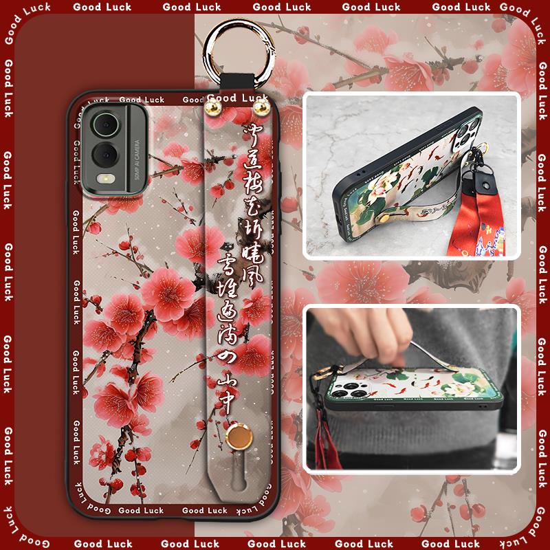 Ring Silikon Handyhülle Für Nokia C32 Handschlaufe Weiche Hülle Staubdicht Schmutzabweisend Für Mama Wasserdicht Langlebig Mode