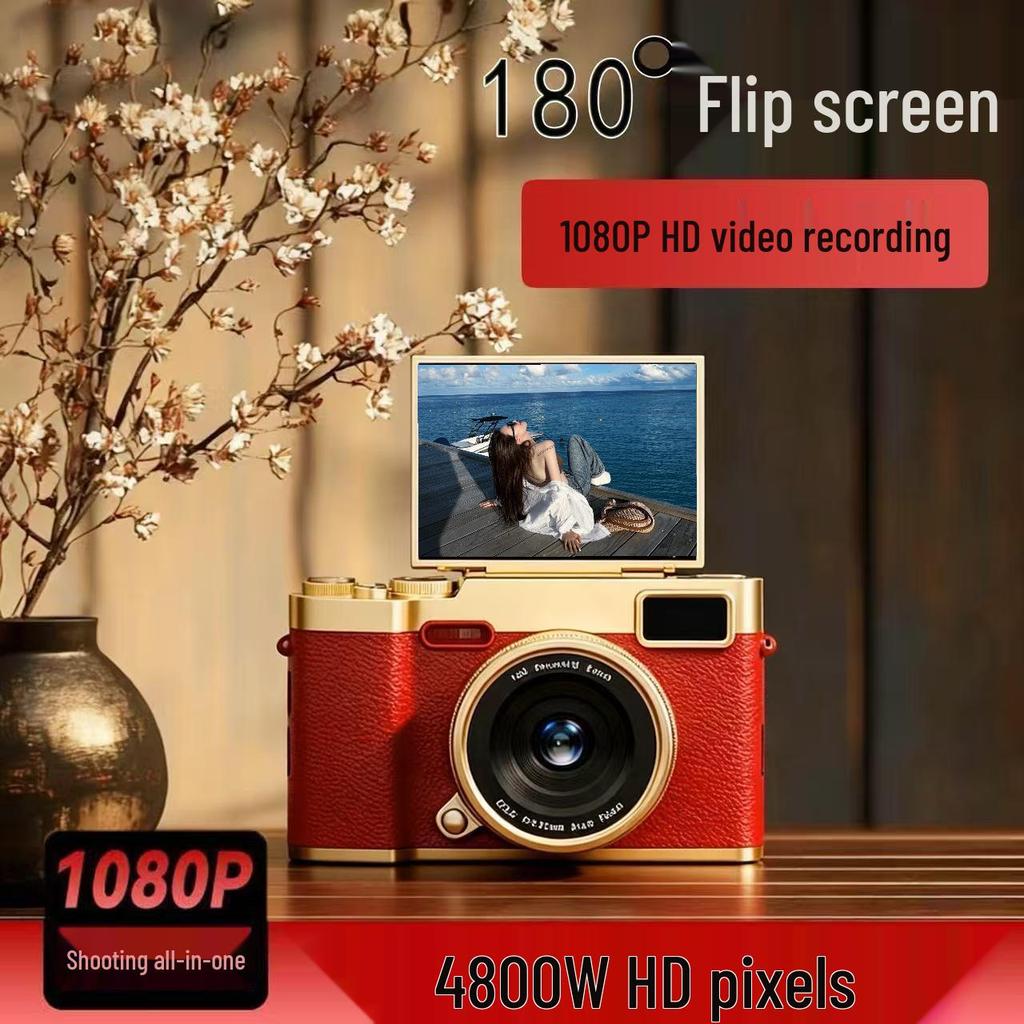Retro Ultra-Clear Flip Screen CCD Card Camera for Students