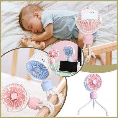 Ventilatore portatile silenzioso per passeggino, mini ventilatore portatile alimentato a batteria tramite USB per auto, passeggino e scrivania, condizionatore d'aria di raffreddamento.