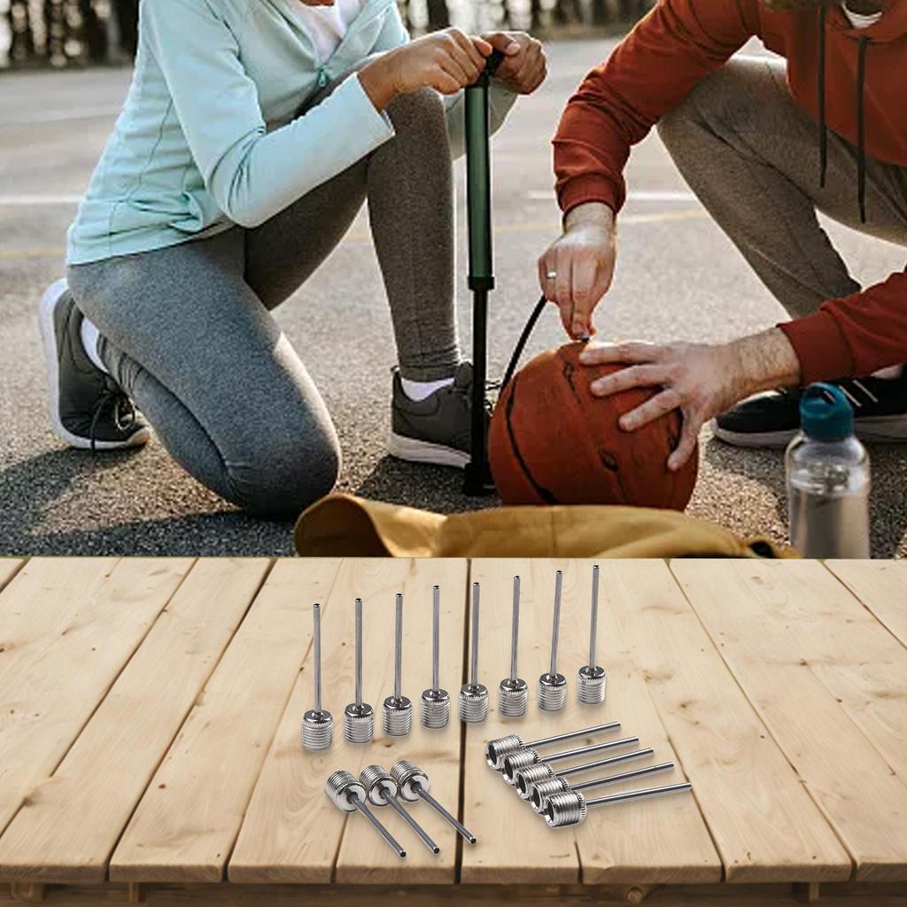 100 PCS Sport Ball Inflating Pump Needle Pump Adapter Basketball Valve Pump Stainless Steel Pump Pin Bicycle Spare Parts
