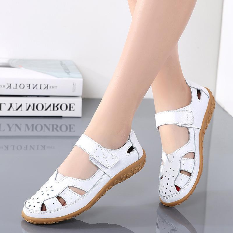 Large Size Loafers Spring and Summer New Women's Sandals Hollow Women's Shoes Hole Shoes Mother Shoes Women's Single Shoes
