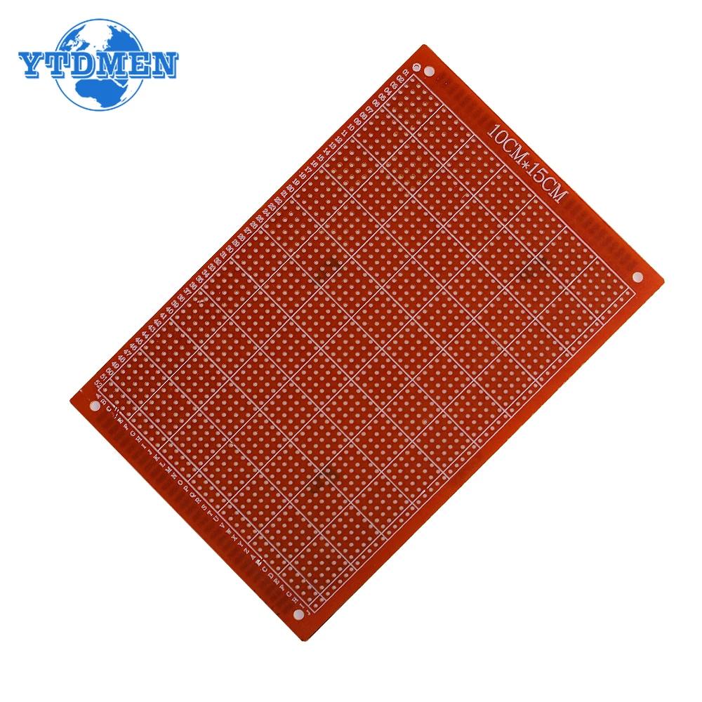 1PCS PCB Bakelite Copper Plate 10x15cm Universal Single Sided Circuirt Board PCB Prototype Breadboard Yellow DIY 10*15cm