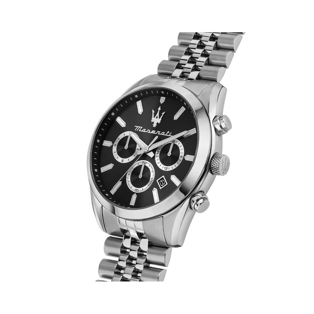 Maserati Attrazione Chronograph Stainless Steel Black Dial Quartz R8853151022 Men's Watch