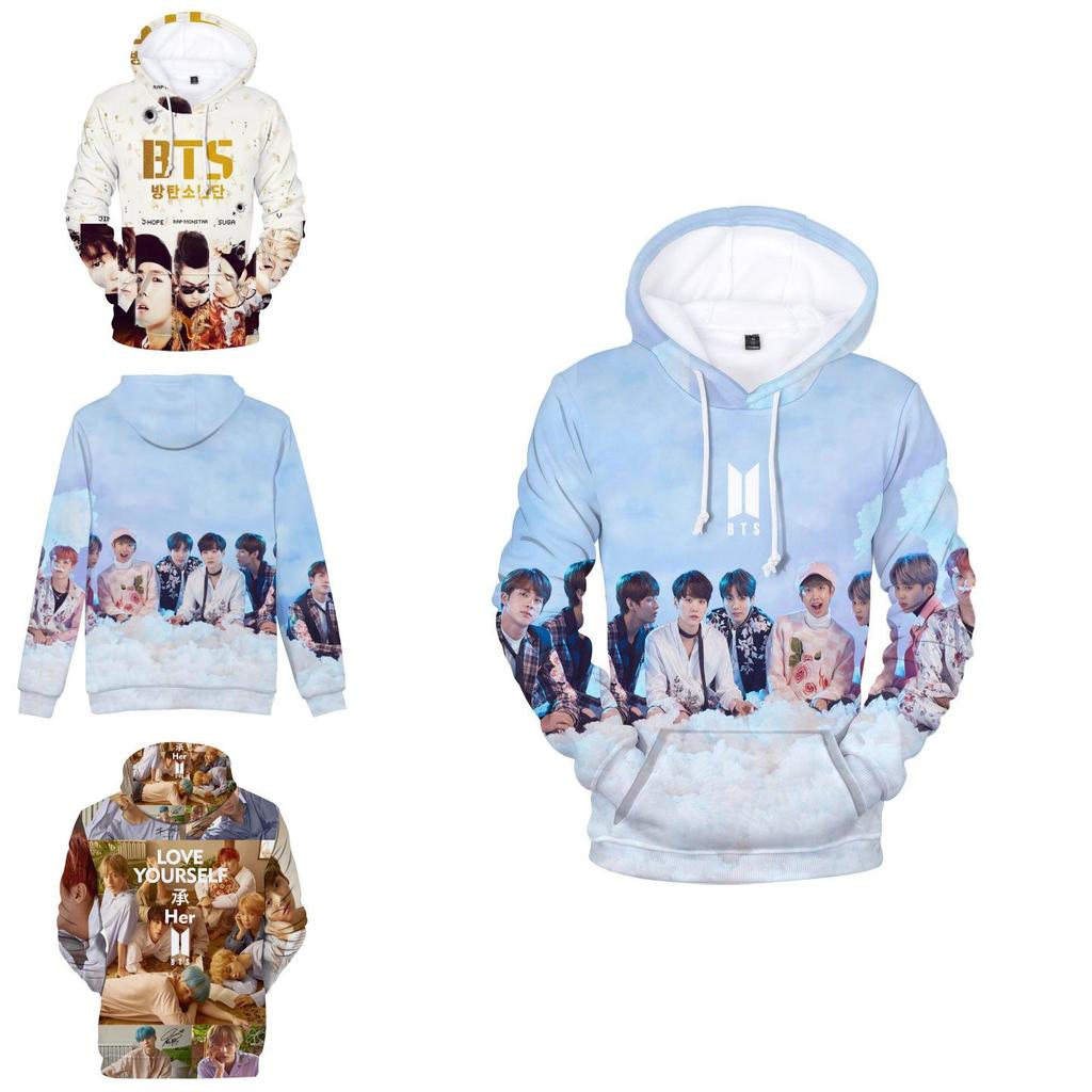 Premium Quality Bts Printed Sweatshirt Hoodie Featuring Face Yourself Design For Fans