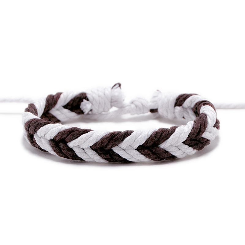 Boho Nepal Ethno Handgemachtes Armband Sommer Strand Zopfschnur Baumwollwickel Gewebtes Seil Freundschaftsarmbänder Für Frauen
