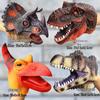 Dinosaur Hand Puppet Gloves - Soft Rubber Triceratops & T. Rex Simulation Toys for Kids