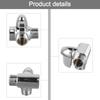 Diverter Valve 3 Way Brass Diverter Valve G1/2in T Adapter Converter For Shower Head Mounted Bath Tap Switch Outlet T Adapter