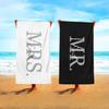 Asciugamano da Spiaggia Personalizzato con Nome Asciugamano da Spiaggia Mr & Mrs Regalo per Luna di Miele 2 Pezzi per Amanti Vibrazioni Estive Regalo di Matrimonio Asciugamano da Spiaggia Personalizzato