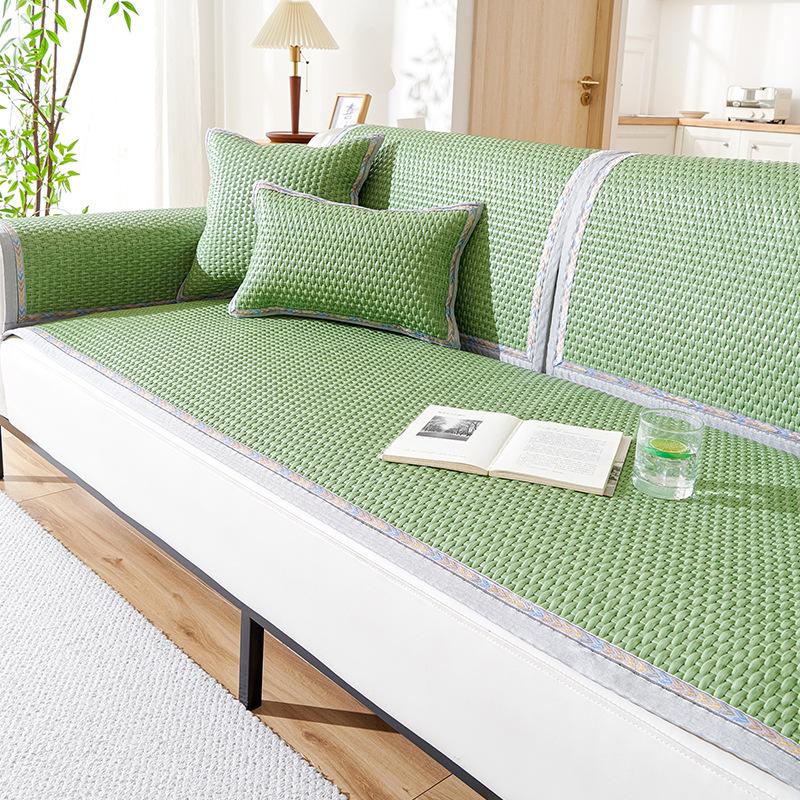 High-Grade Pe Rattan Sofa Mat  New Summer And Summer Seat Cushion Non-Slip Cover Cloth Towel Hair