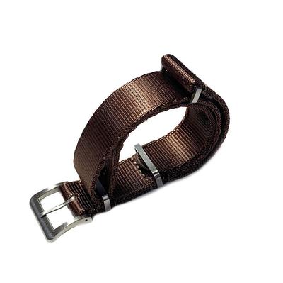 Watch Premium G10 NATO Type Silk Touch Nylon 20mm Width DELUXE NYLON NATO TYPE WATCH STRAP Brown 20mm [Naval Co.] Strap, Brown,
