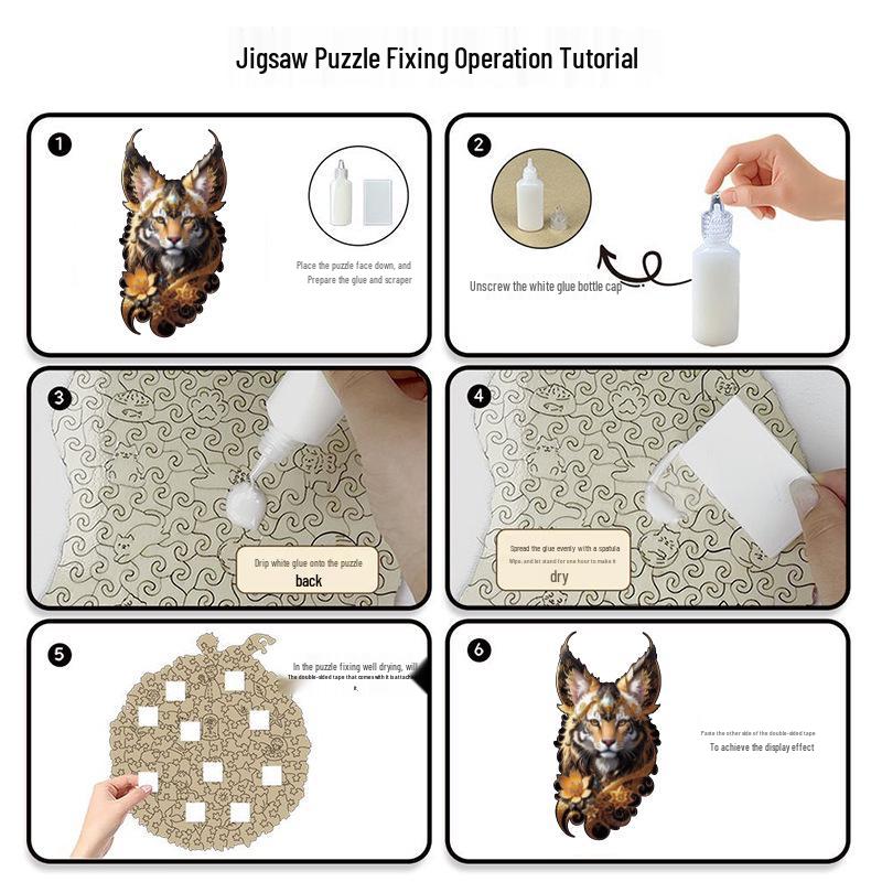 HOOLOOG Gilded Cat High-Difficulty Wooden Puzzle & Money Box