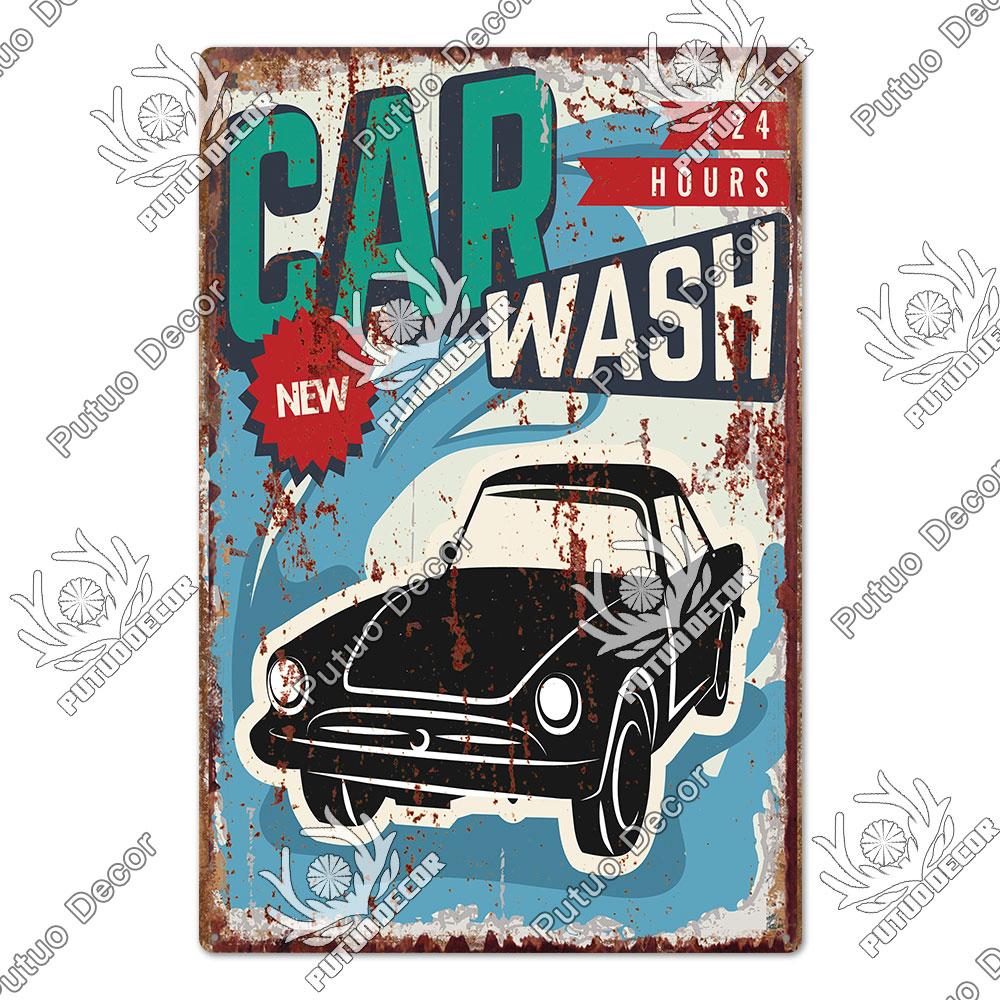 Decor Tire Shop Vintage Tin Sign Plaque Metal Iron Plate Wall Adornment for Garage Gas Station Car Sale Repair Poster