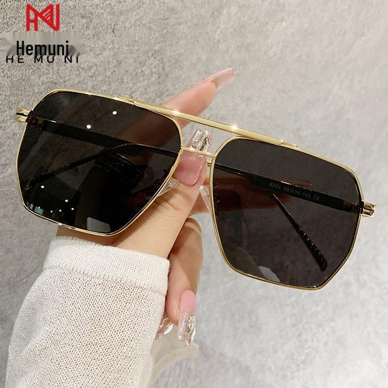 

Унисекс Солнцезащитные очки с большой оправой и двойной переносицей для путешествий и стиля Default