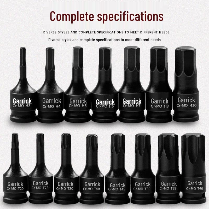 1/4" Mini Pneumatic Ratchet Screwdriver & Wrench with 6.3mm Hex and Torx Bit