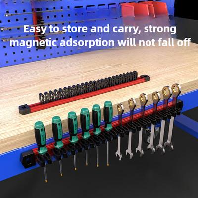Strong Magnetic Tool Rack Hardware Durable Storage Tool Holder Magnet Wrench Screwdriver Storage Rack Hanging Tools Organization