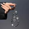 Premium Love Light Luxury Crystal Mobile Phone Lanyard Beaded Short Rope Pearl Wrist Women's Bag Pendant Glazed Diamond Hand Chain