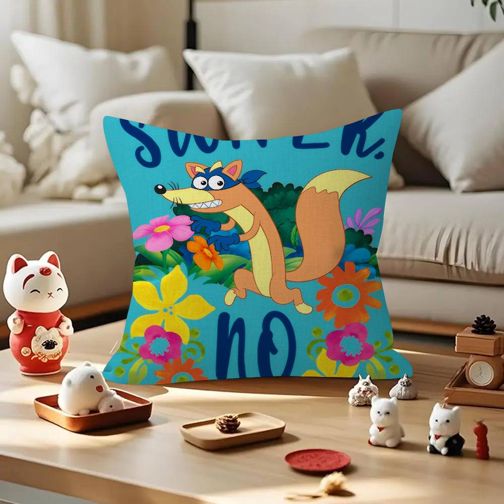 Cushion Cover Car Throw Pillow Case For Sofa Car Christmas Gift Anime Cute D-Dora