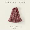 Autumn and Winter Girls Red Plaid Dress Baby Girl Western Style fashionable Plaid Vest Dress