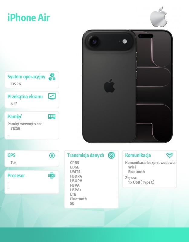 iPhone Air 512 GB negro espacial