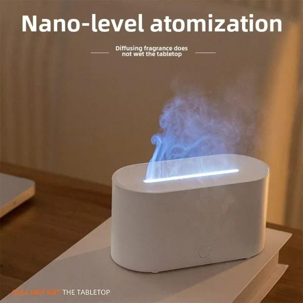 130ml Capacity Essential Oil Aroma Diffuser Flame Aromatherapy Machine  Desktop Use
