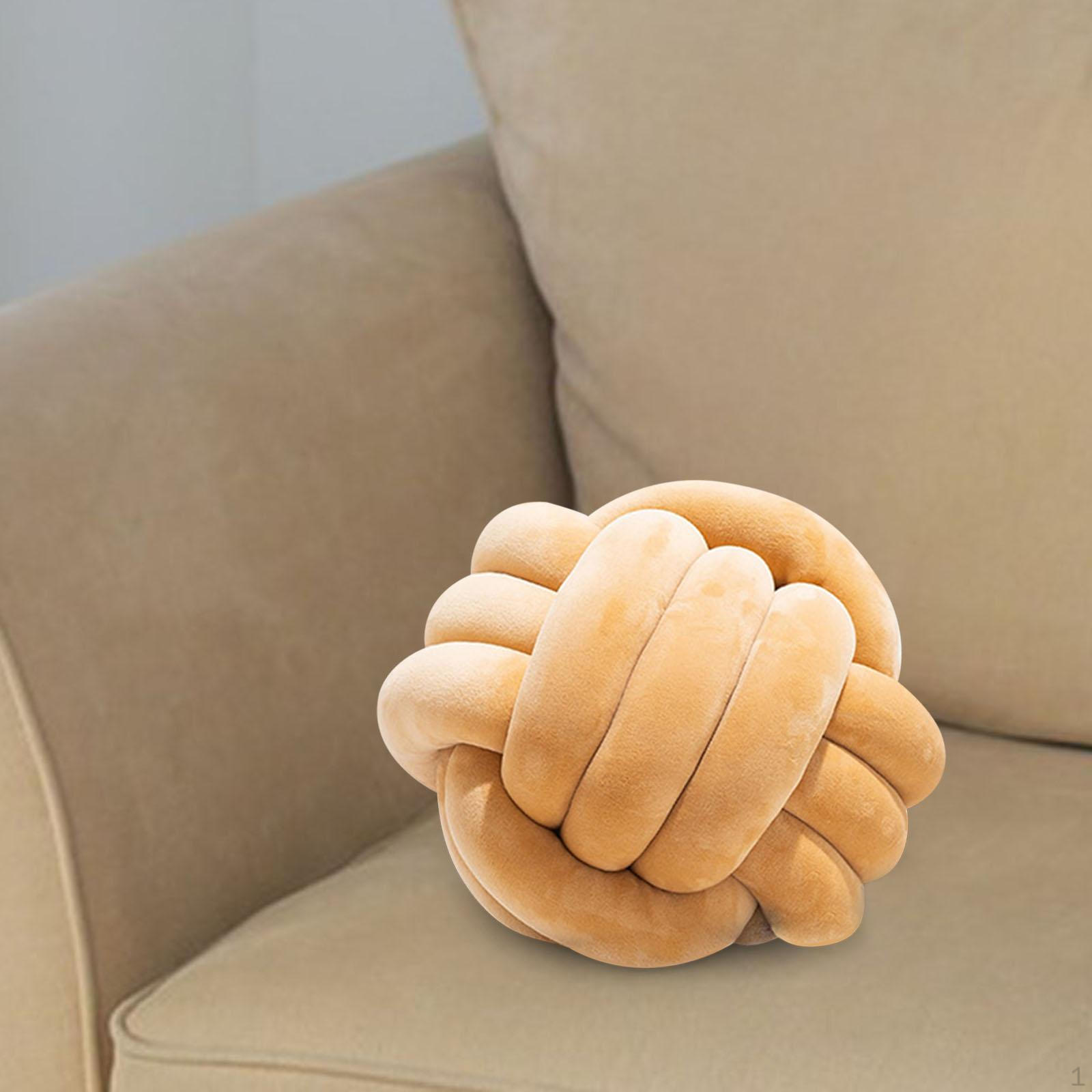 Мягкая подушка с узлом 22 см ручная работа плюшевая игрушка для дивана автомобиля украшение дома розовый коричневый 1273₽