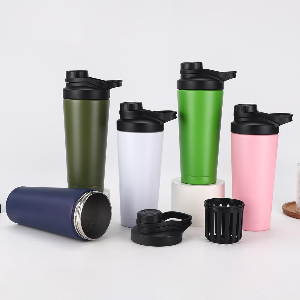 Edelstahl Shaker Cup Verschluss Abdeckung Typ Thermos Tasse Outdoor Große Kapazität Fitness Wasser Tasse