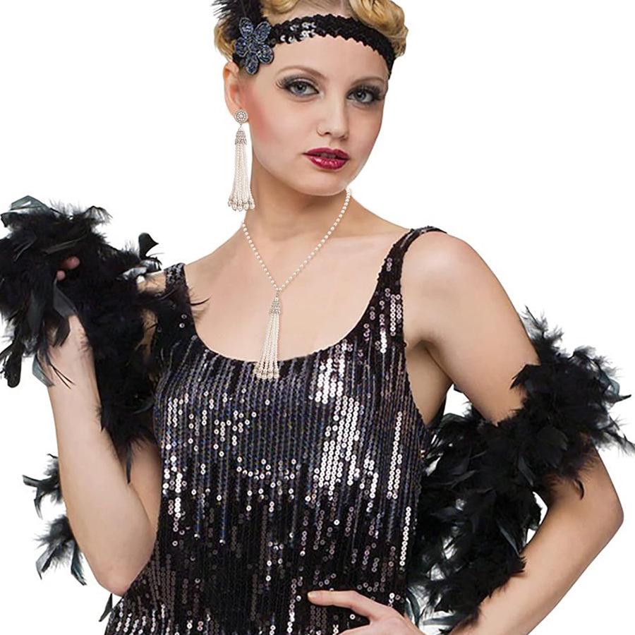 2024 Women's Fashion: Tassel Pearl Necklace & Long Earrings Set