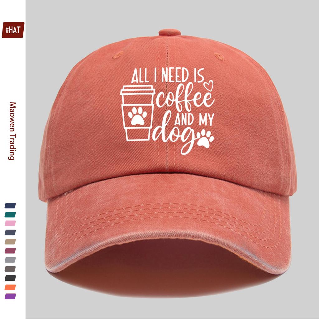pc pcs Dog Paw Print Trucker Hat with Coffee Letter  Paw Design Adjustable Snapback Cap Suitable for for Men  Women Lightw