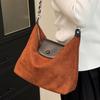 Underarm Tote Bag Women's 2025 New Maillard Suede Large Capacity Shoulder Crossbody Chain Bucket Big Bag