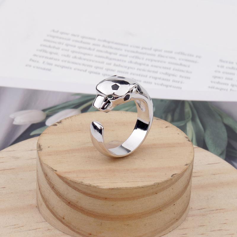 

Fashion Personality Naked Epoxy Leopard Bracelet European and American Style Versatile Ring Light Luxury Men s and Women s Jewelry Set 2026 Resizable