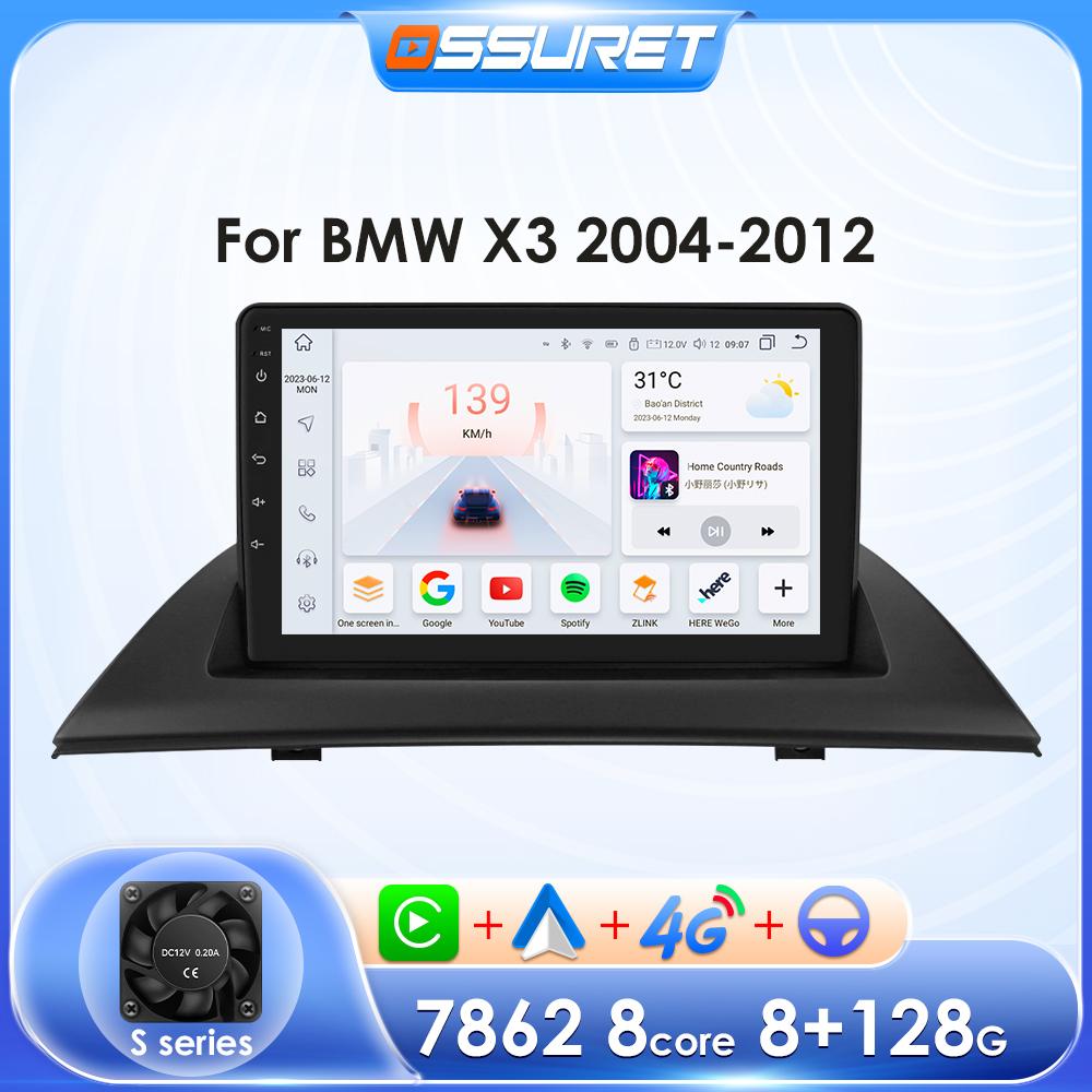 OSSURET 9"7862 Carplay Android Auto Car Radio For BMW X3 E83 2004 -2012 Multimedia Player GPS Navi Stereo 4G Autoradio 2din QLED Intelligent Screen