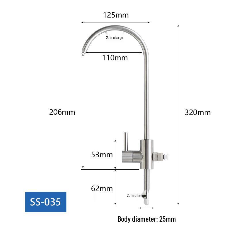 

TLXT 316 Stainless Steel Water Purifier Kitchen Faucet