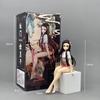 14CM Demon Slayer Anime Figure Kamado Nezuko Instant Noodle Cheongsam Girl Model Toy PVC Action Figure