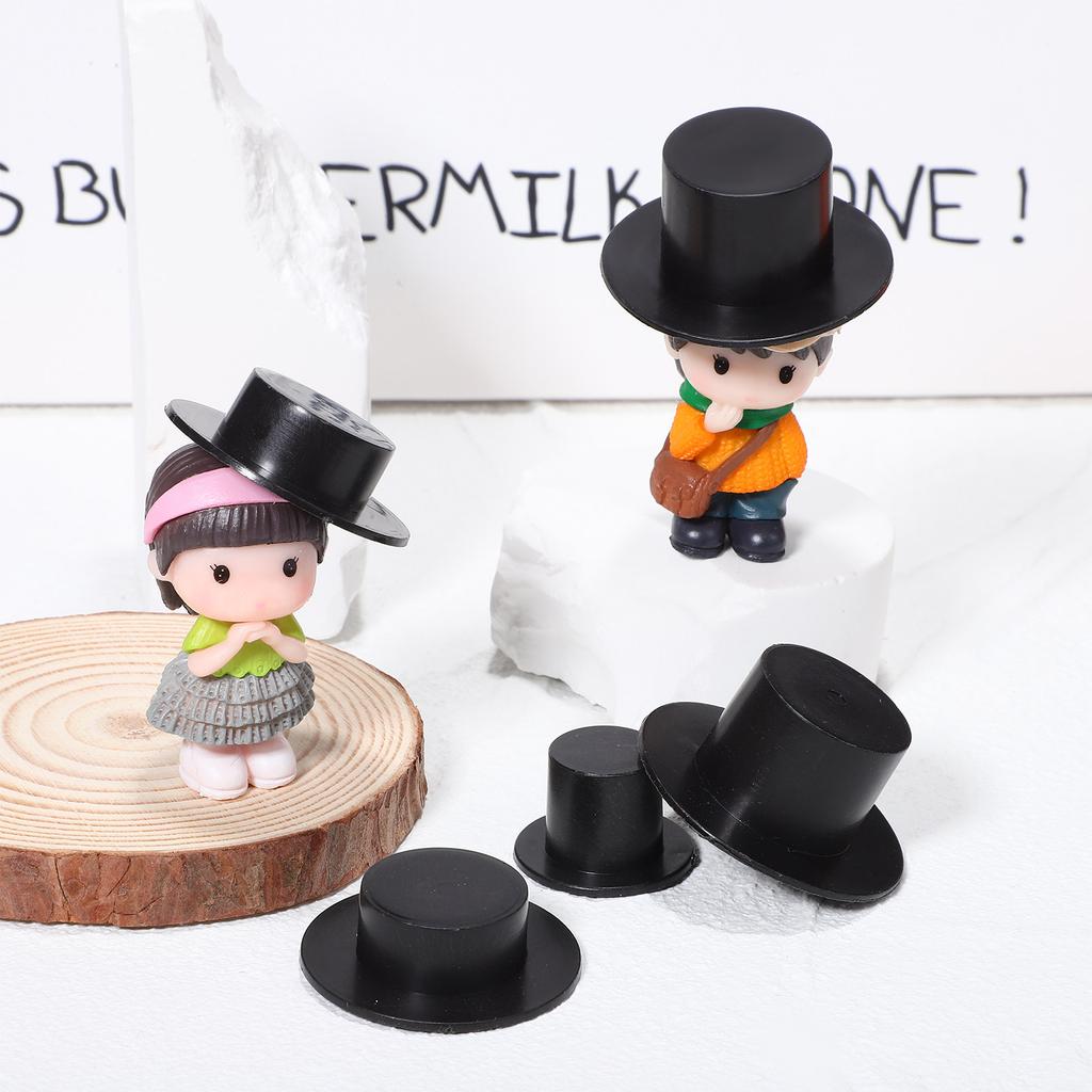 60 Stück winzige Zylinder Mini-Schneemannmützen Set Realistisch Niedliche Basteldekorationen für Weihnachtsfeiern Bühnenfestivals DIY
