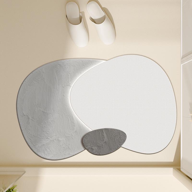 Quick-Dry Diatomaceous Earth Bathroom Mat - Water-Absorbing, Easy-Clean Foot Mat for Toilets