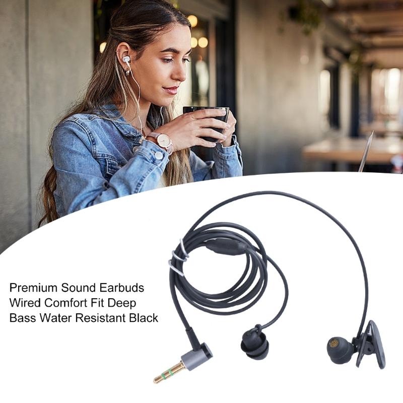 Corded Earphones Earbuds With Bass Sound 20Hz 20kHz Frequency Comfortable Fit 3.5mm Plug Earphone Headphone