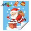 Festive Christmas Wall Art for Party Santa Claus Static Window Clings Glass Stickers with Snowflake Bear Decals Holiday Decor Bell Patterns,