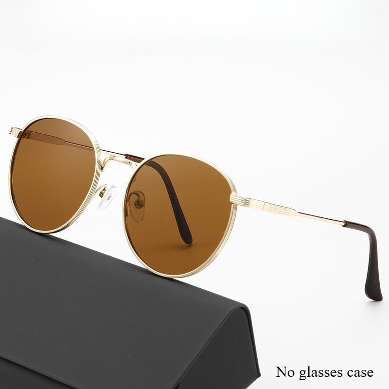 5PCS Fashion Retro Punk Sunglasses Men Women Round Black Metal Frame Colorful Lens Sun Glasses Eyewear