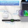 4 In 2 Multi Charging Cable for Apple Watch Charger USB C Cable Tra Vel Charger Compatible with iPhone 15 14 13 iWatch Series