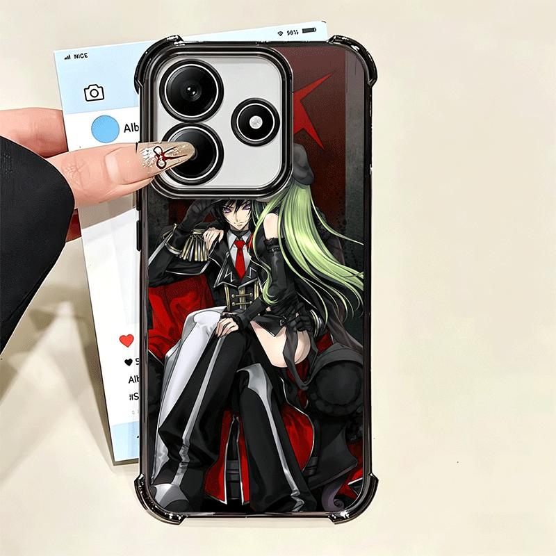 Code Geass Anime Plating Phone Case For Xiaomi Poco X5 X6 X7 X8 Pro Max F8 Ultra F7 M8 M7 M5S Redmi 15C 15 14C 13C 13 X3 12C F6