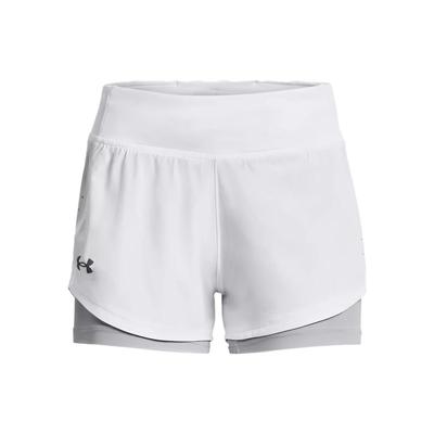 Speedpocket Sólido Cintura Alta Ajuste Slim Shorts Dois-Em-Um Shorts Femininos Branco 1377031-100