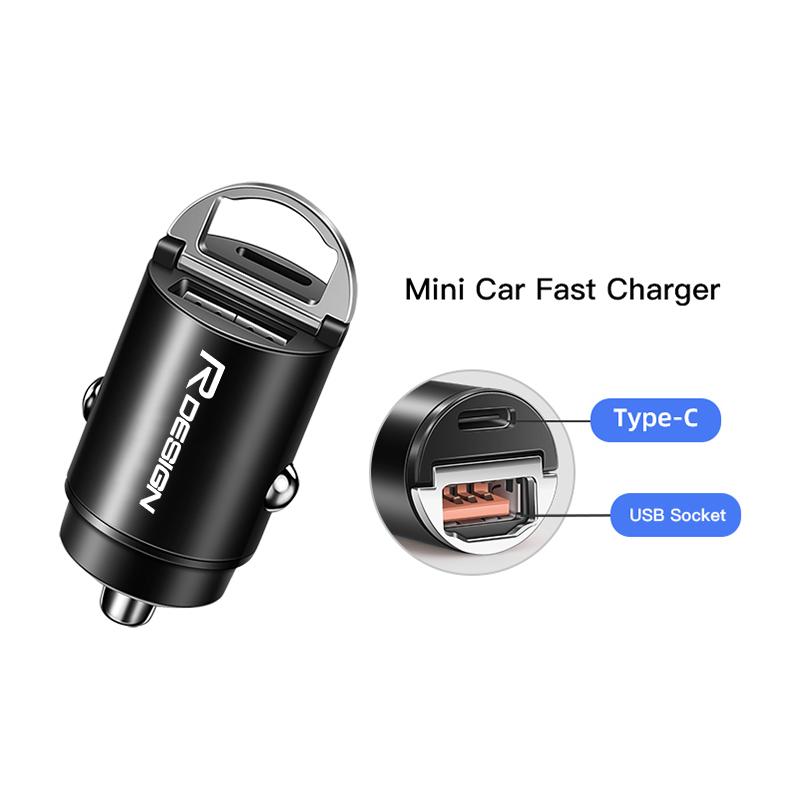 Volvo Car Fast Charger USB Type-C Ports Power Adapter Accessories For V60 V40 XC90 S60 C30 XC60 V50 V70 S90 XC40 S80 T6 V90 EX30