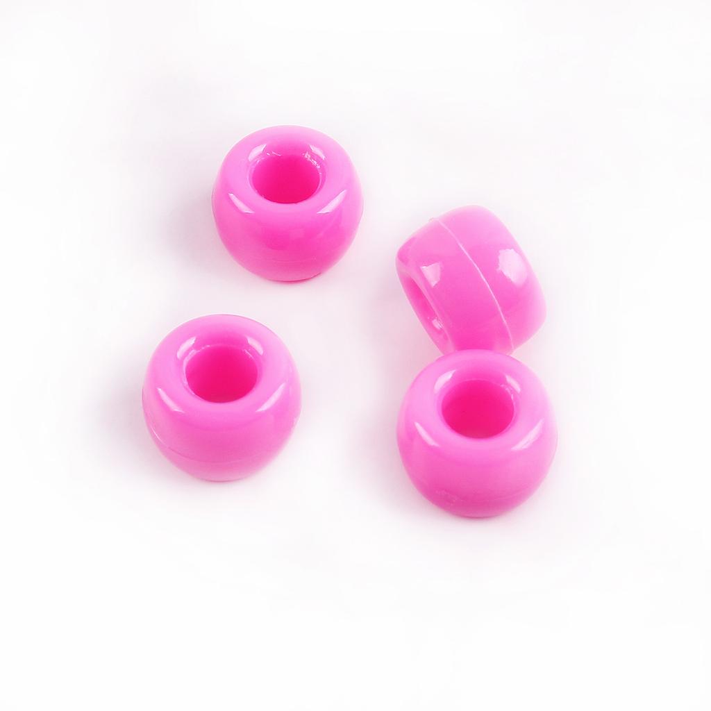 Acrylic Pony Beads Large Hole Beads Dreadlocks Solid Color Bucket Beads Diy Mobile Phone Chain Necklace Loose Beads Jewelry Accessories